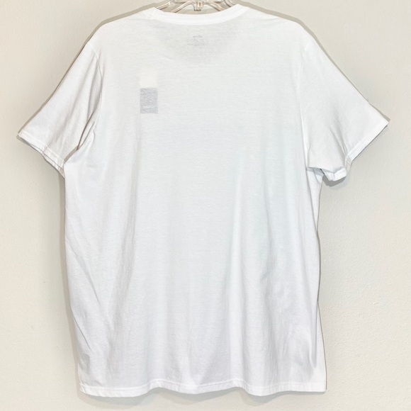 Plus White Adidas T Shirt White Graphic Print - Picture 6 of 7